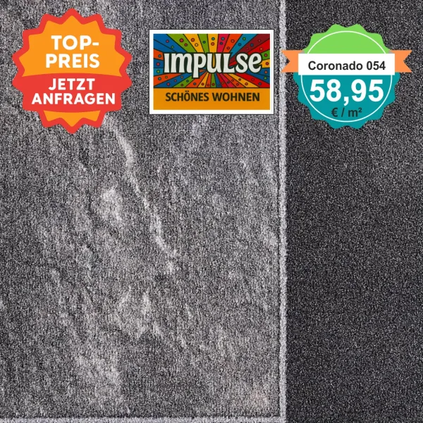 Alt-Text: Farb- und Strukturmuster von Girloon Coronado 054 – strapazierfähiger Objektvelours